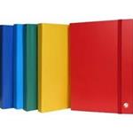 CARTELLA  IN CARTONCINO PORTAPROGETTI CON ELASTICO PIATTO DA 25X35 DORSO CM.3,5 COLORI ASSORTITI